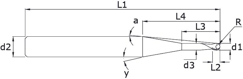 Karbür Küre Freze - Midi – Teknik çizim