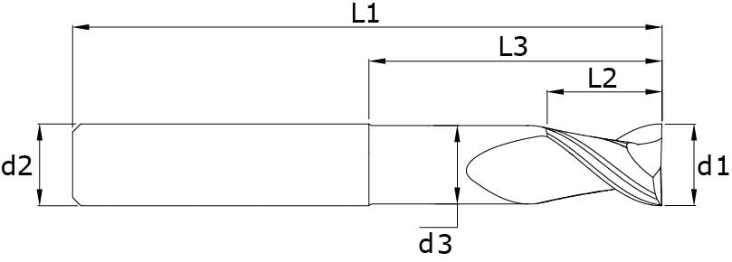 Karbür Freze - Almold – Teknik çizim