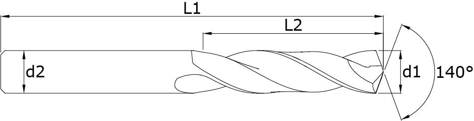 Karbür Matkap – Teknik çizim