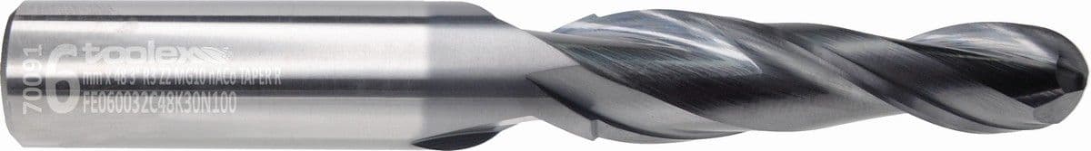 Karbür Konik Küre Freze - Taper 2°–5°